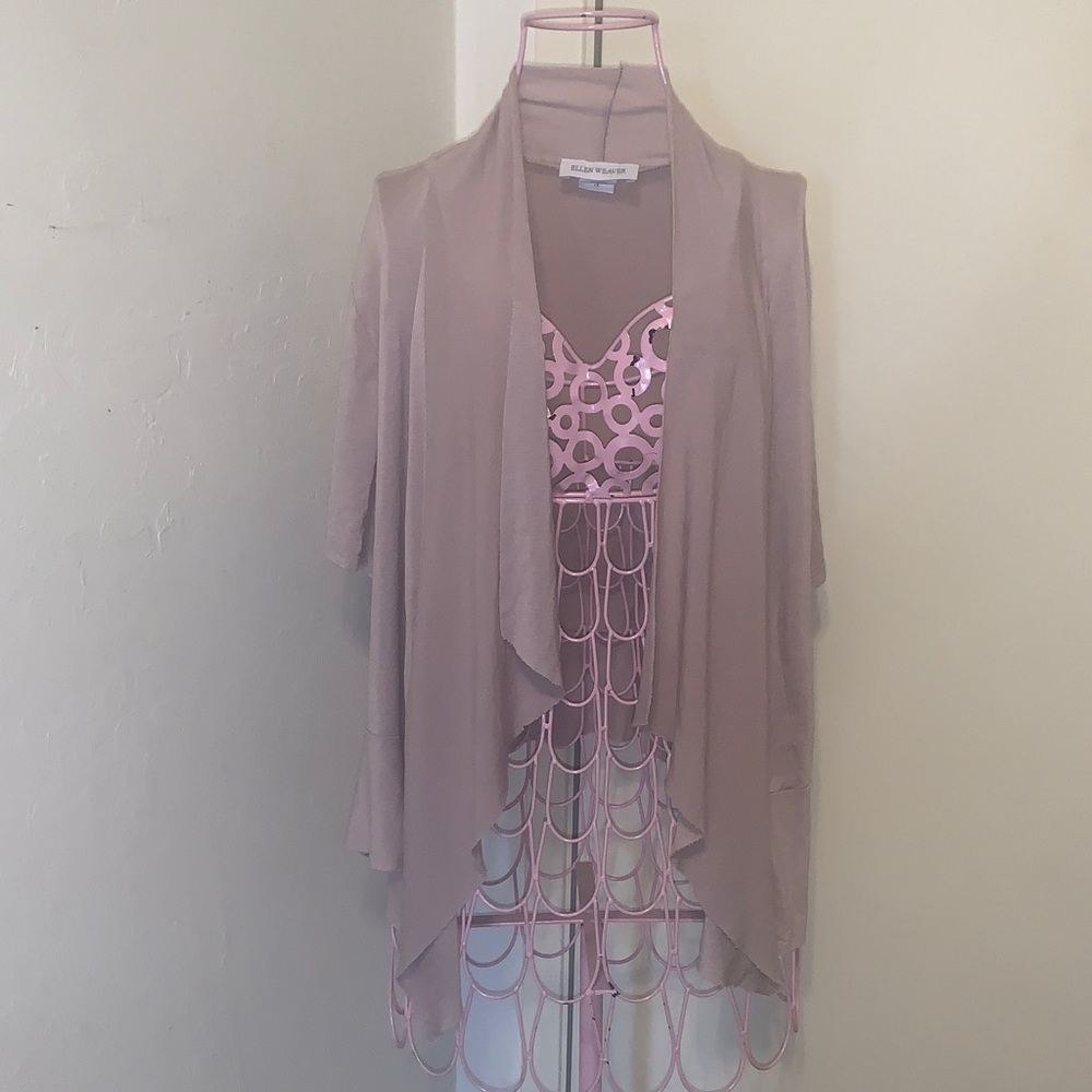 Elegant Women's Jacket in Tan by Ellen Weaver- 1X